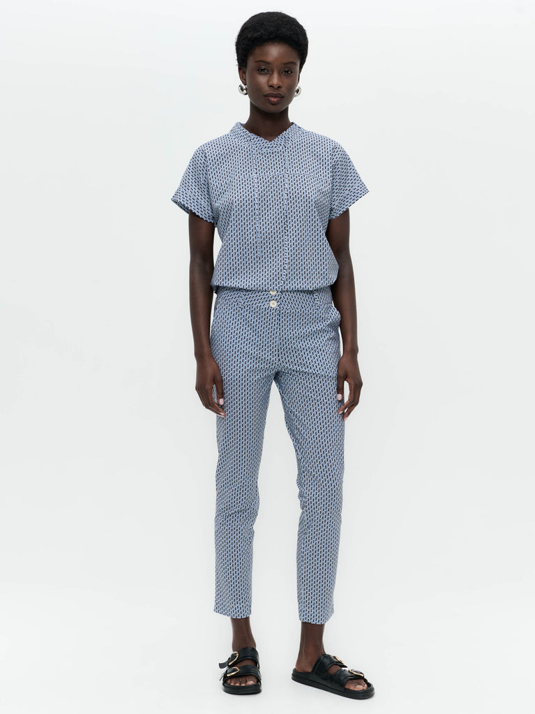 Lucca top technical jersey | Blue Melange