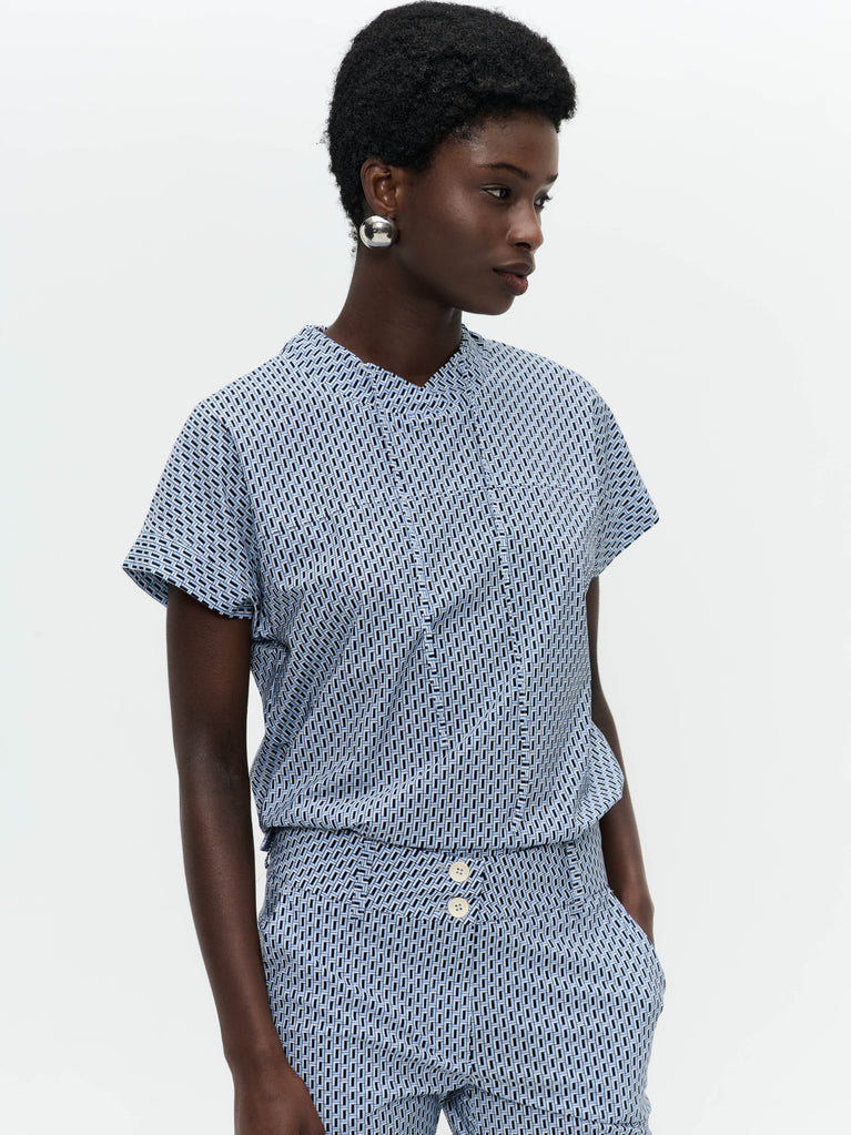 Lucca top technical jersey | Blue Melange