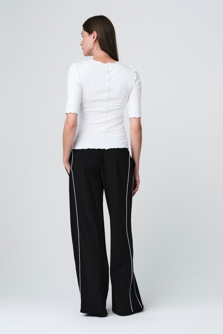 Jordan strech viscose top | White