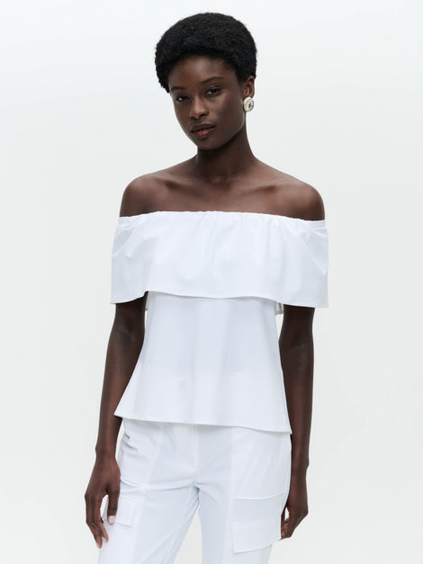 Diane top technical jersey | White