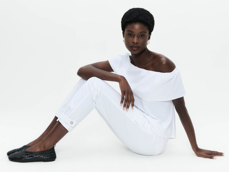 Vera pants technical jersey | White