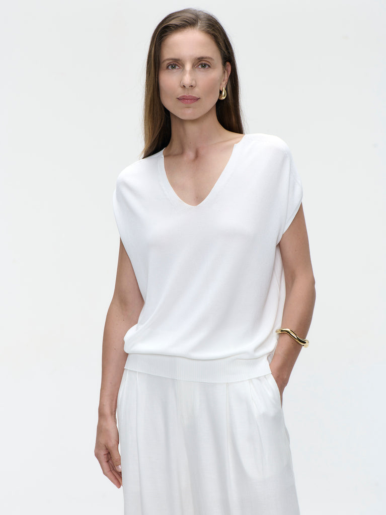 Viscose seamless Top 3023 | Bianco