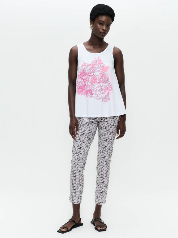 Cotton summer top T510 | White