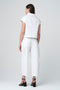 Martinez white barel jeans | Shiny White