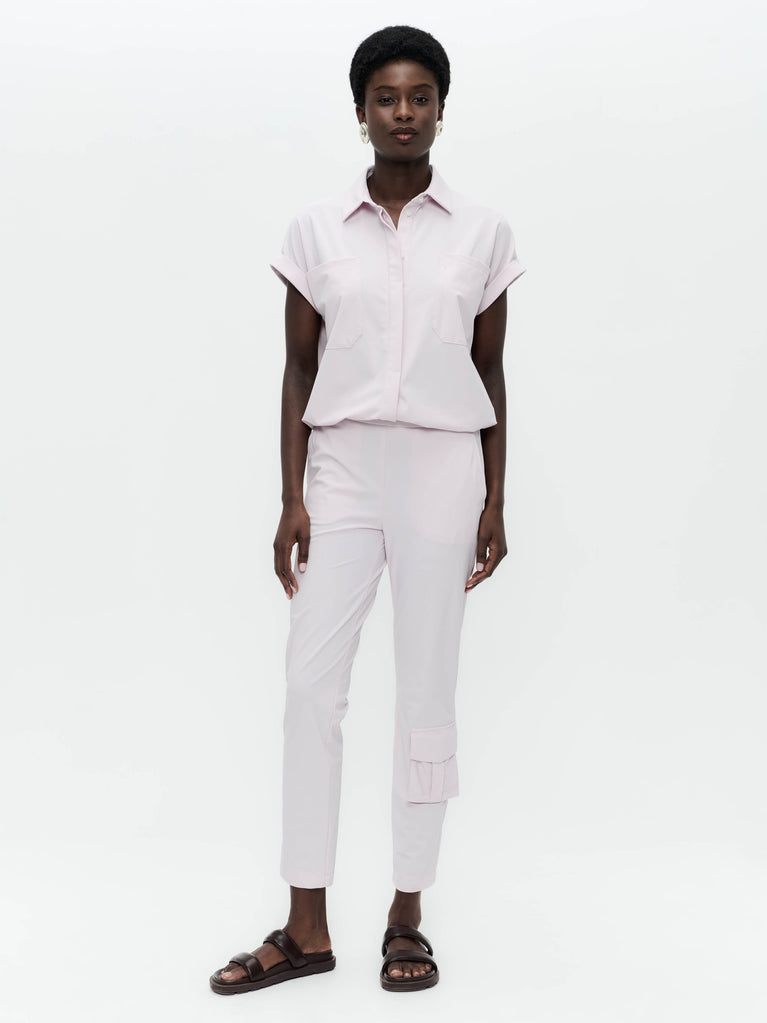 Renate blouse technical jersey | Light Pudra