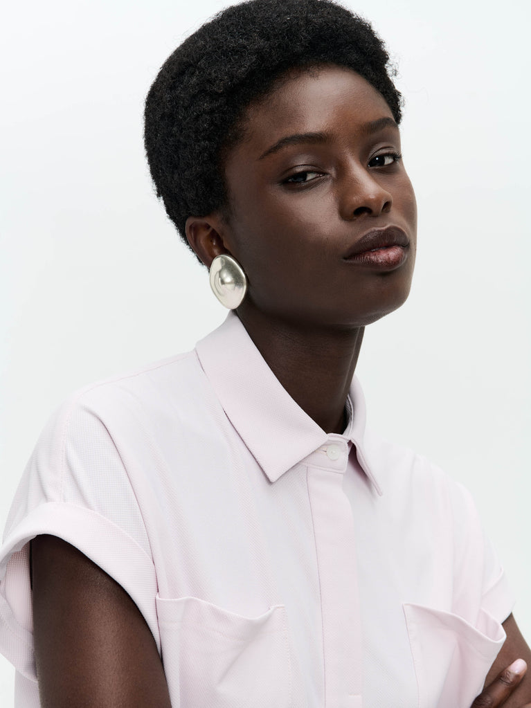 Renate blouse technical jersey | Light Pudra