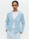 Cotton viscose blend cardigan 9052 | Light Blue