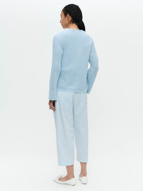 Cotton viscose blend cardigan 9052 | Light Blue