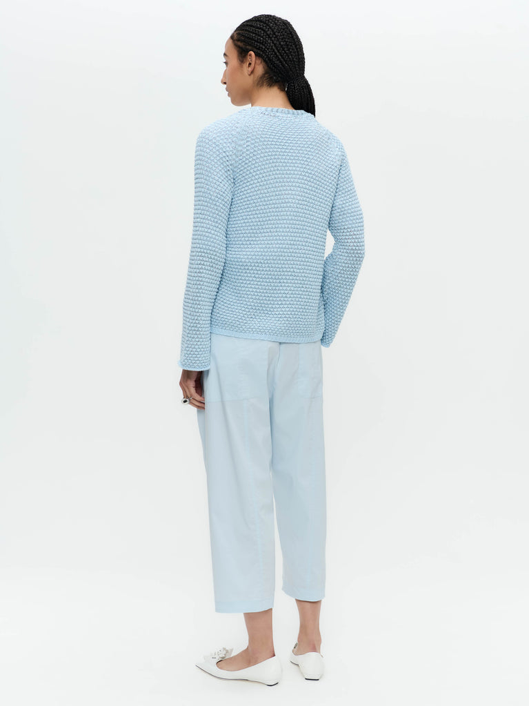 Cotton viscose blend cardigan 9052 | Light Blue