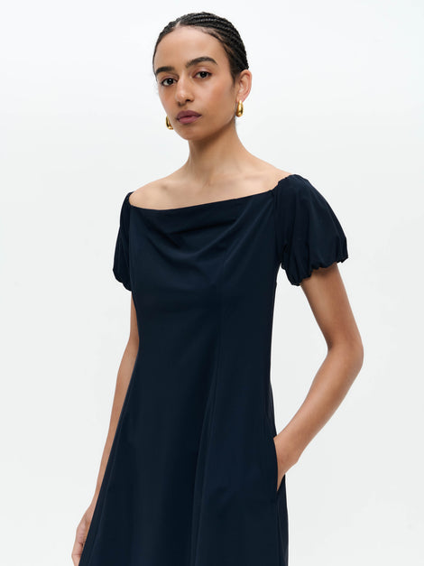 Goldie dress technical jersey | Blue