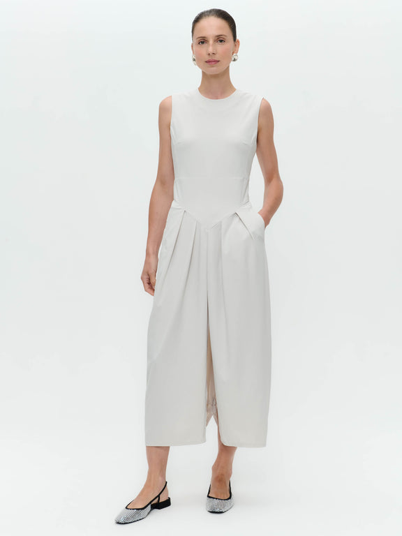 Jacklin strech technical jersey dress | Sand