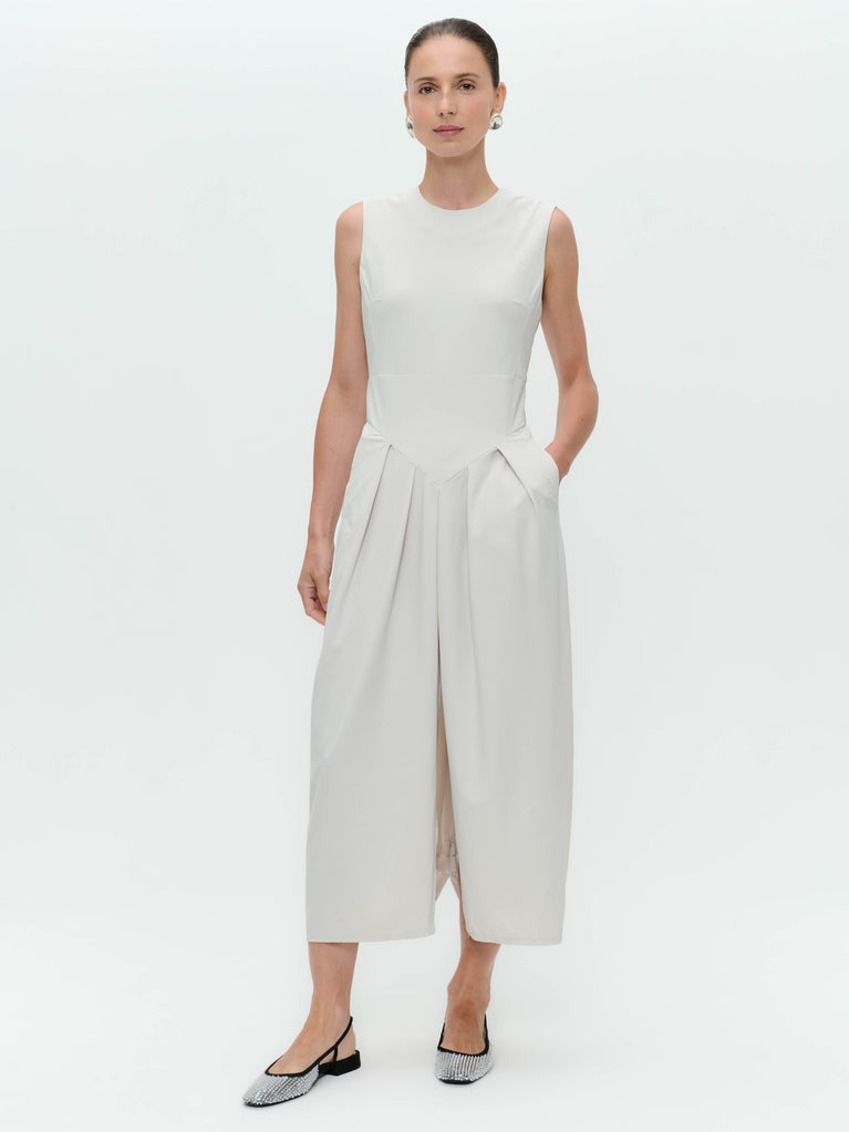 Jacklin strech technical jersey dress | Sand