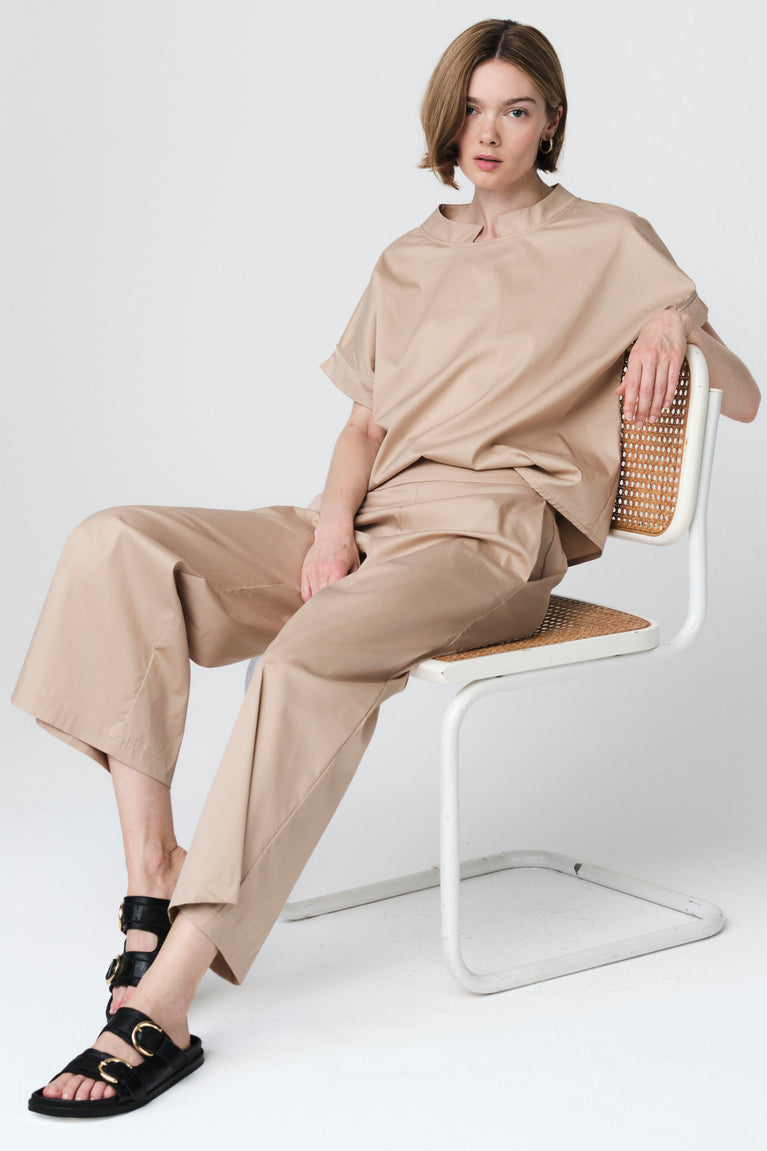 Poplin loos fit top | Sabbia