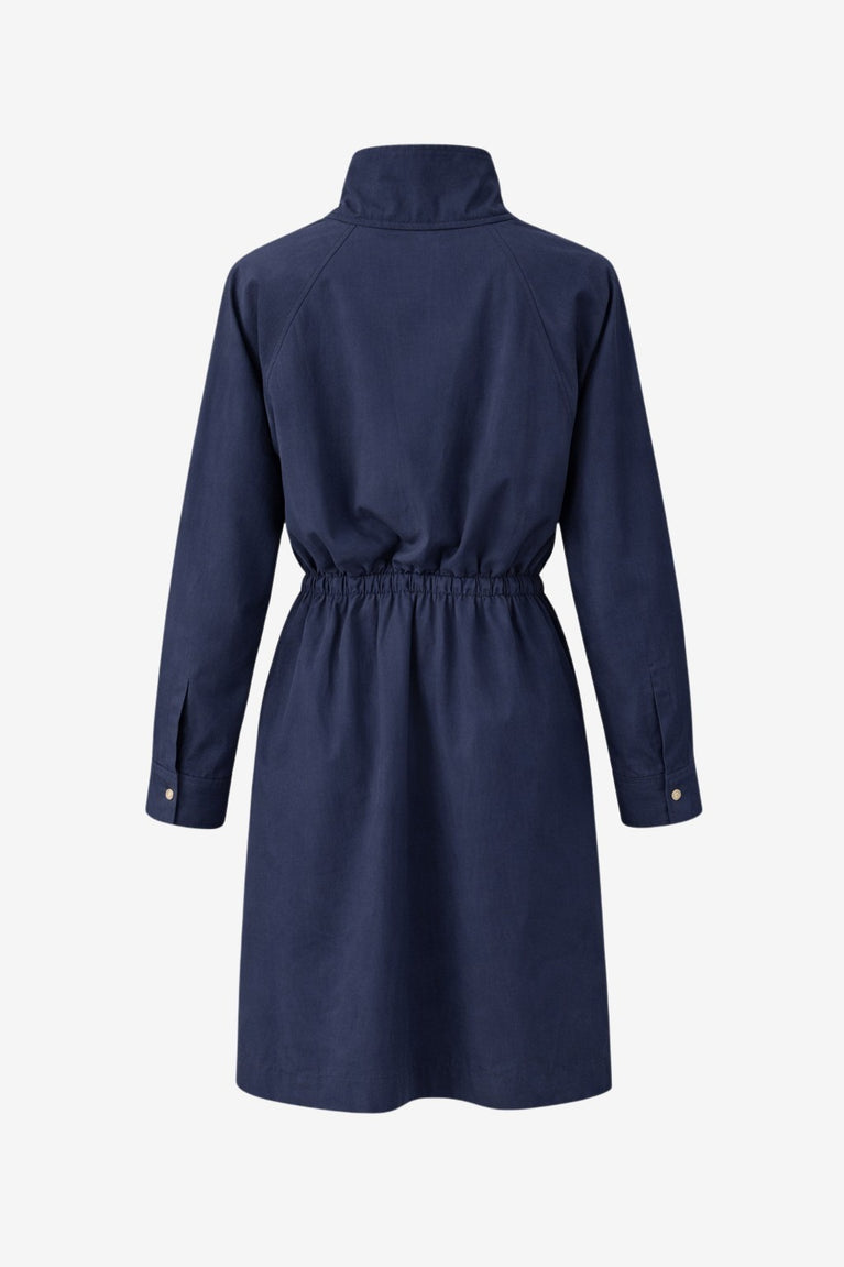 Alba poplin midi dress | Dark Blue
