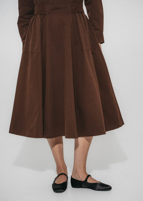 Amara polon shirt dress | Dark Brown