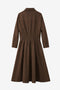 Amara polon shirt dress | Dark Brown