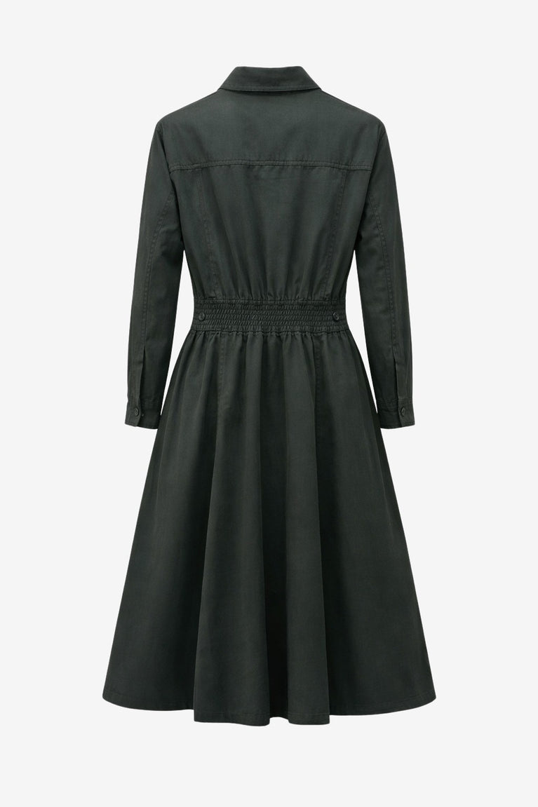 Amara polon shirt dress | Anthracite