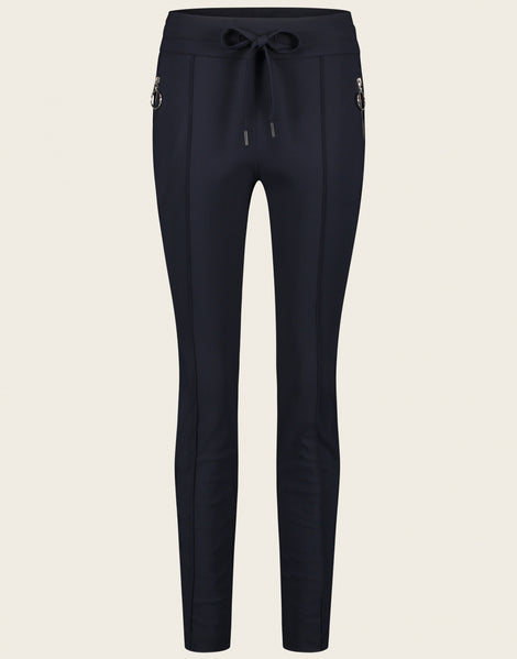 Pantaloni Emma-gamba dritta vestibilità Maglia tecnica | Blu