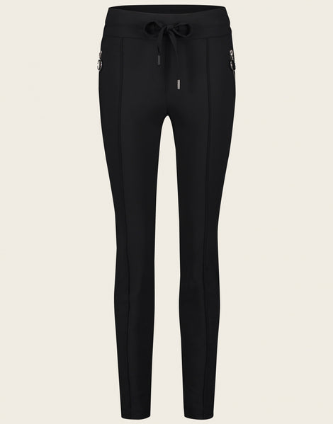 Pantalone Emma gamba dritta fit Jersey tecnico | Nero