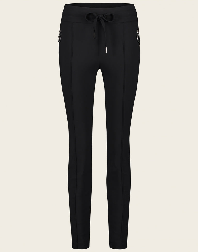 Pantalone Emma gamba dritta fit Jersey tecnico | Nero