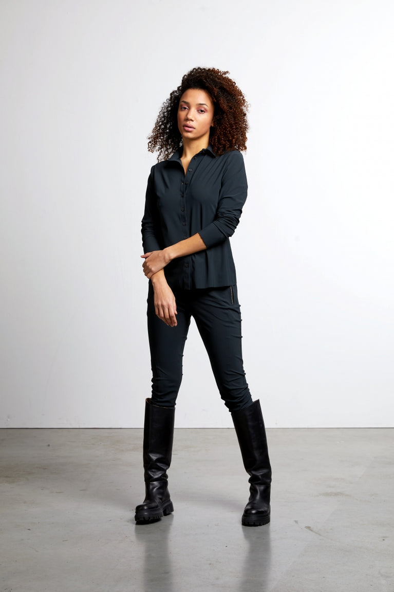 Pantaloni Anna - Maglia tecnica skinny fit | Grigio Notte