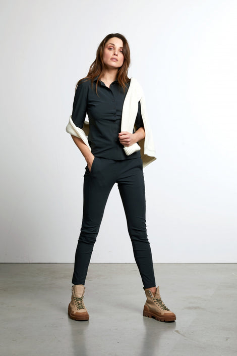 Pantaloni Anna - Maglia tecnica skinny fit | Grigio Notte