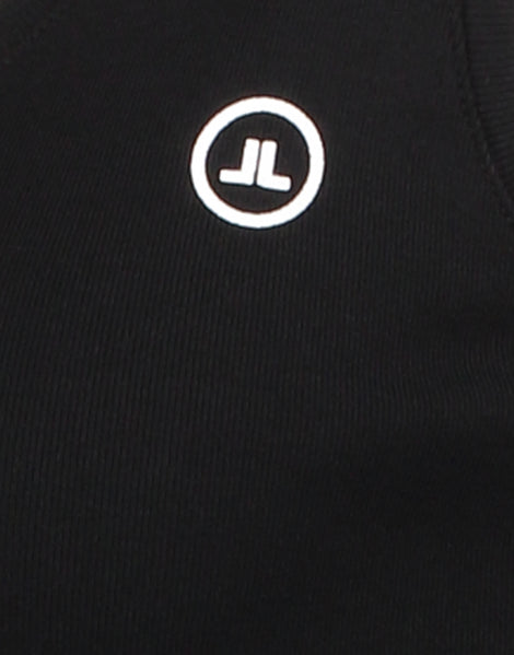 Top strappato facile da indossare Cotone organico | Nero