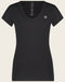 T-shirt con scollo a V, facile da indossare, cotone biologico | Nero