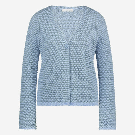 Cotton viscose blend cardigan 9052 | Light Blue