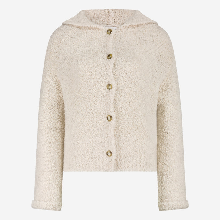 Hoody boucle cardigan 1086 | Off White