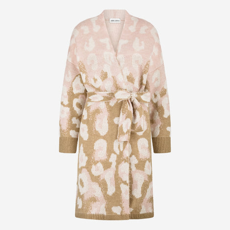 Animal print Cardigan 1138 | Camel