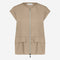 Costante cotton sleeveless jacket | Beige