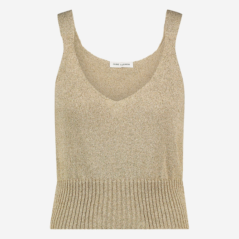Lurex shiny top 25012 | Gold