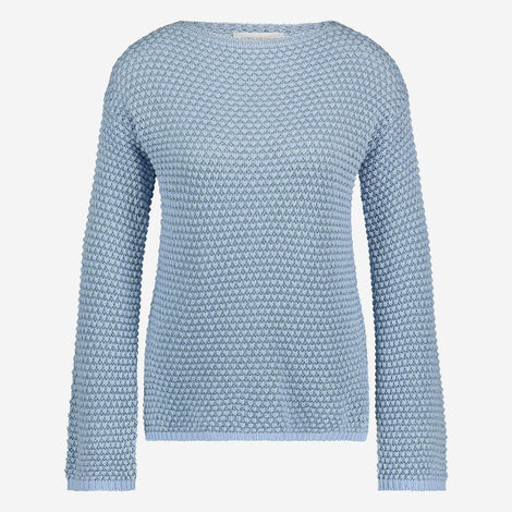 Cotton viscose blend pullover 9050 | Light Blue