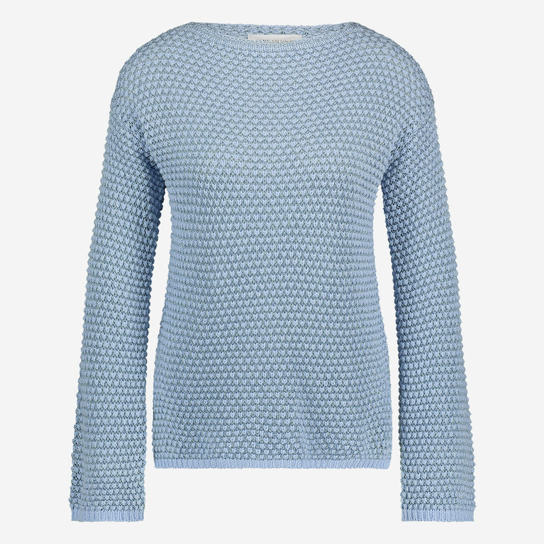 Cotton viscose blend pullover 9050 | Light Blue