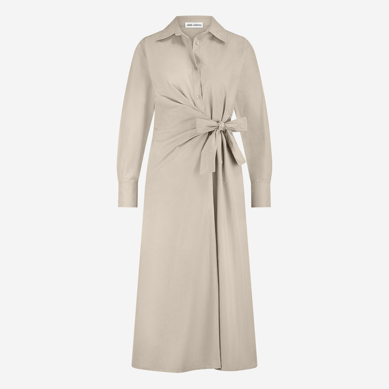 Edyta taffeta dress | Beige