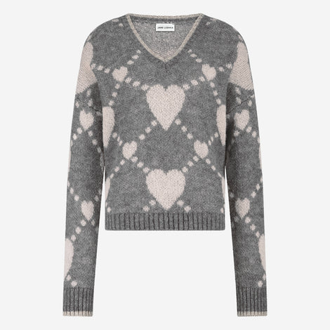 Hearts Pullover H23379 | Grey