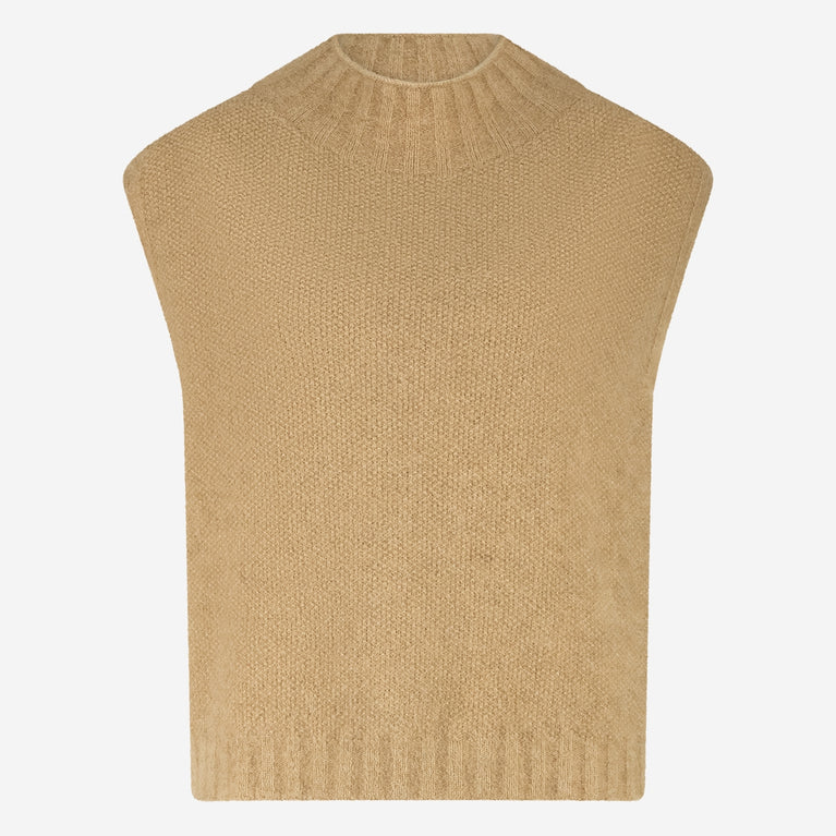 Alpaca Vest H24179 | Camel