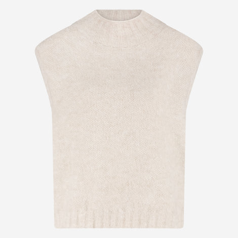 Alpaca Vest H24179 | Ecru