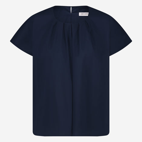 Papavero cotton top | Blue denim