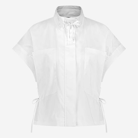 Paola polplin jacket blouse | White