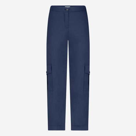 Sesamo poplin pants | Blue denim