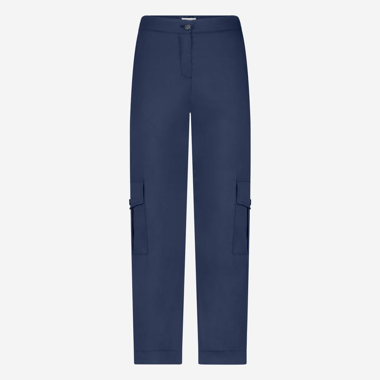 Sesamo poplin pants | Blue denim