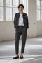 Urbino viscose blend pants | Black Melange