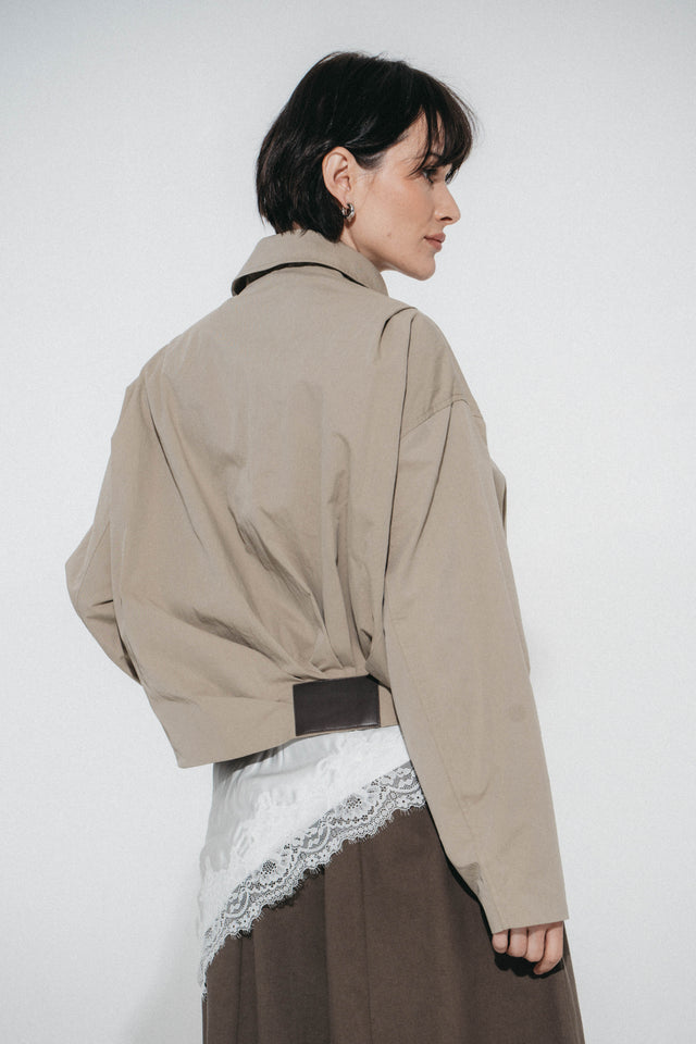 Blaze pleated bomber jacket Blaze pleated bomber jacket | Grayish Green