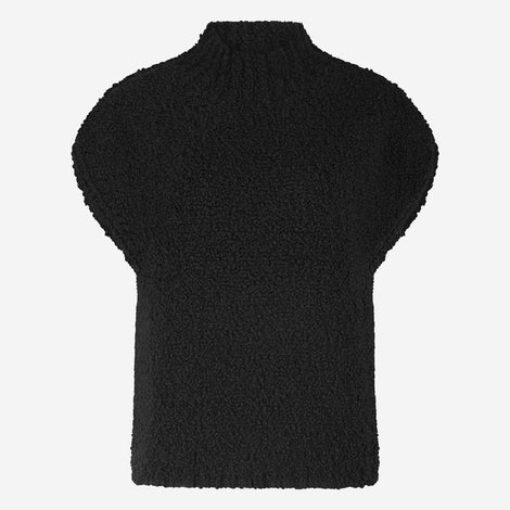 Coarse Boucle vest | Black
