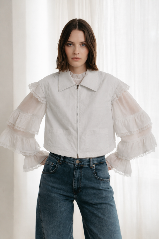 Emiko taffeta jacket Emiko taffeta jacket | Light Grey