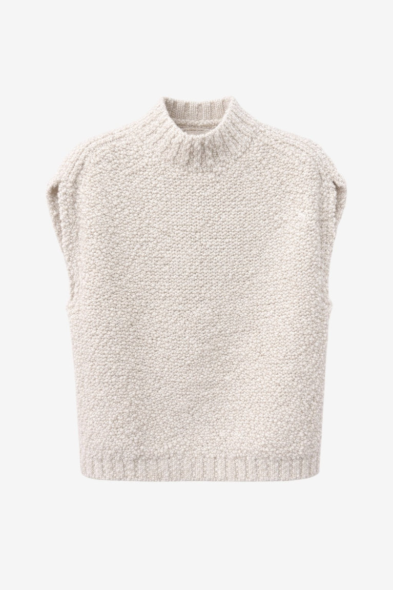 Coarse Boucle vest | Off White