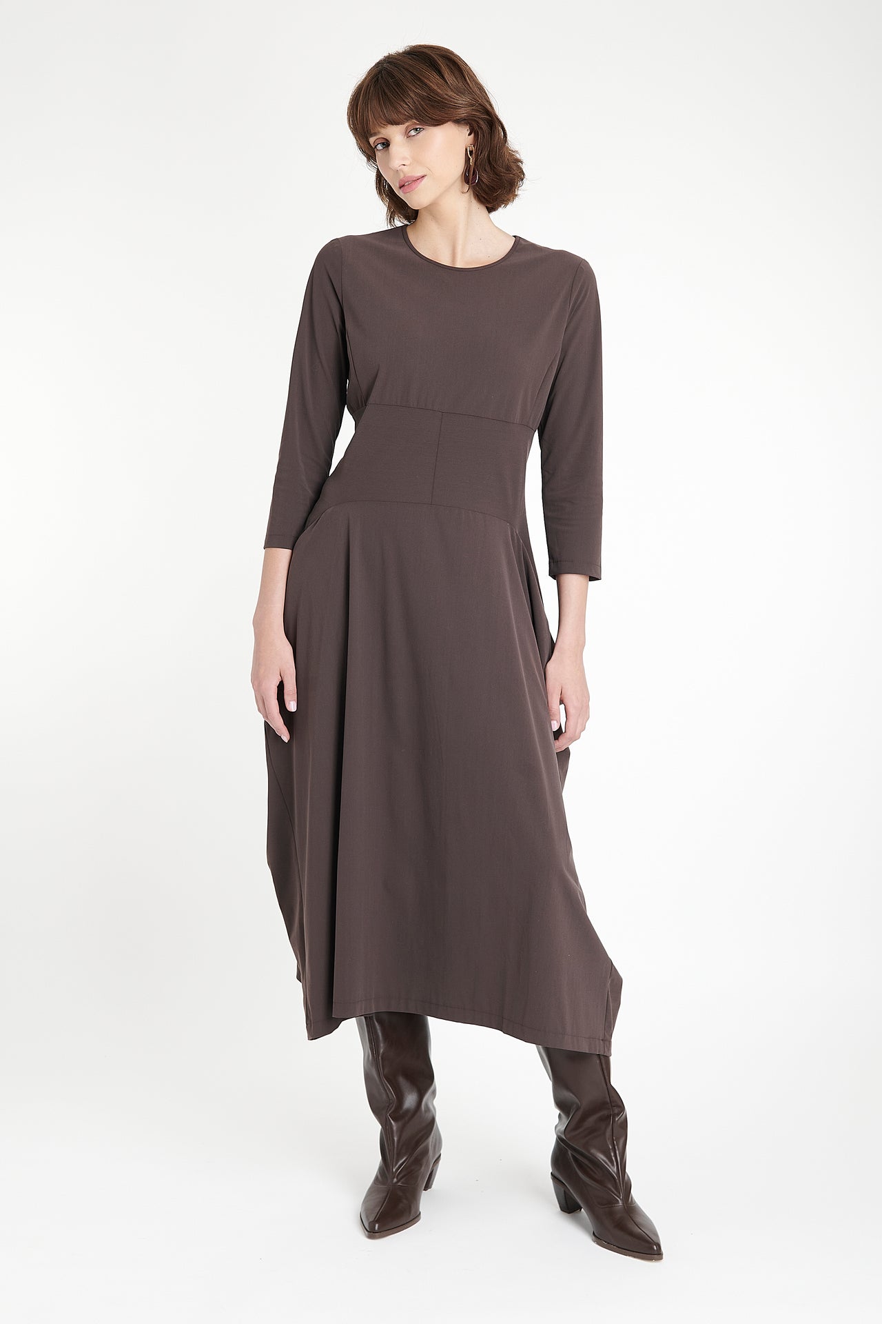 Denise dress technical jersey Denise dress technical jersey | Brown