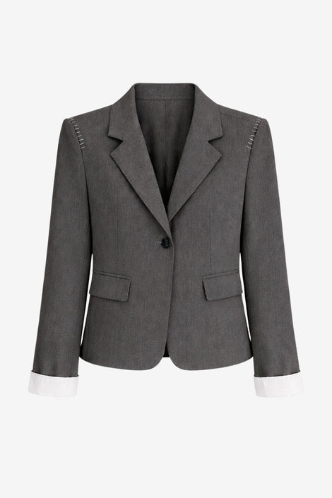 Eleni viscose basic blazer | Melange